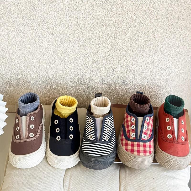 2025 Spring and Autumn New Korean Version of Children's Soft-soled Casual Shoes Children's Indoor Shoes Boys and Girls Baby Shoes Toddler Shoes