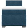 Box Spring Bed with Mattress Blue 100x200 cm Velvet