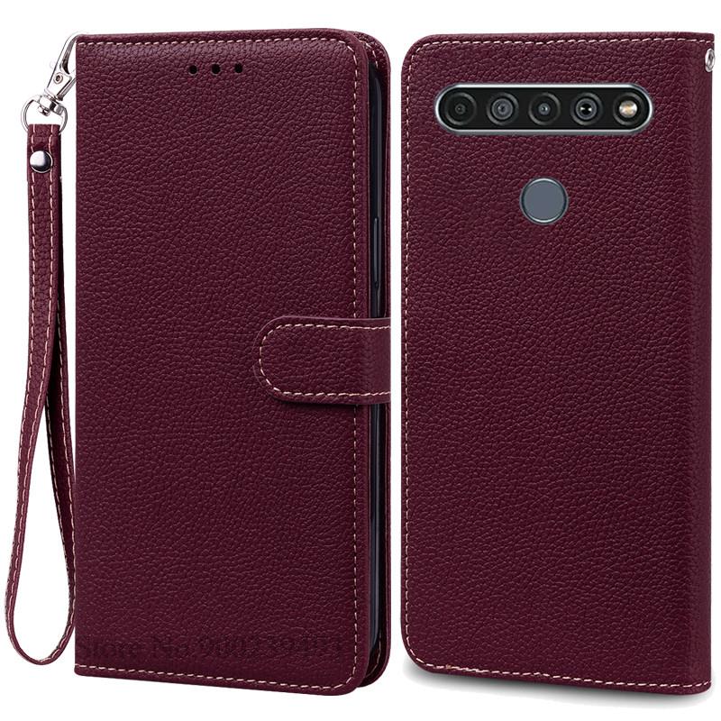 For LG K61 Etui Myk Silikon Lær Lommebok Flip Etui For LG K61 Deksel Coque For Fundas LG K61 LGK61 K 61 Telefonetuier Skall