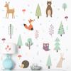 Cartoon Animals Wall Stickers Self-adhesive PVC Removable Wall Decals Kids Room Bedroom Nursery Wall Decoration Art Mural