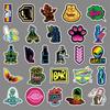53 Neon Graffiti Fashion Stickers: Waterproof Decoration for Notebooks, Suitcases, Motorcycles, and Cars