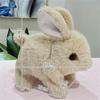 , My Realistic Bunny, Jumping Twitching  Shaking Ear, Handmade Interactive Bunny Stuffed Animal for Kids Easter Gift