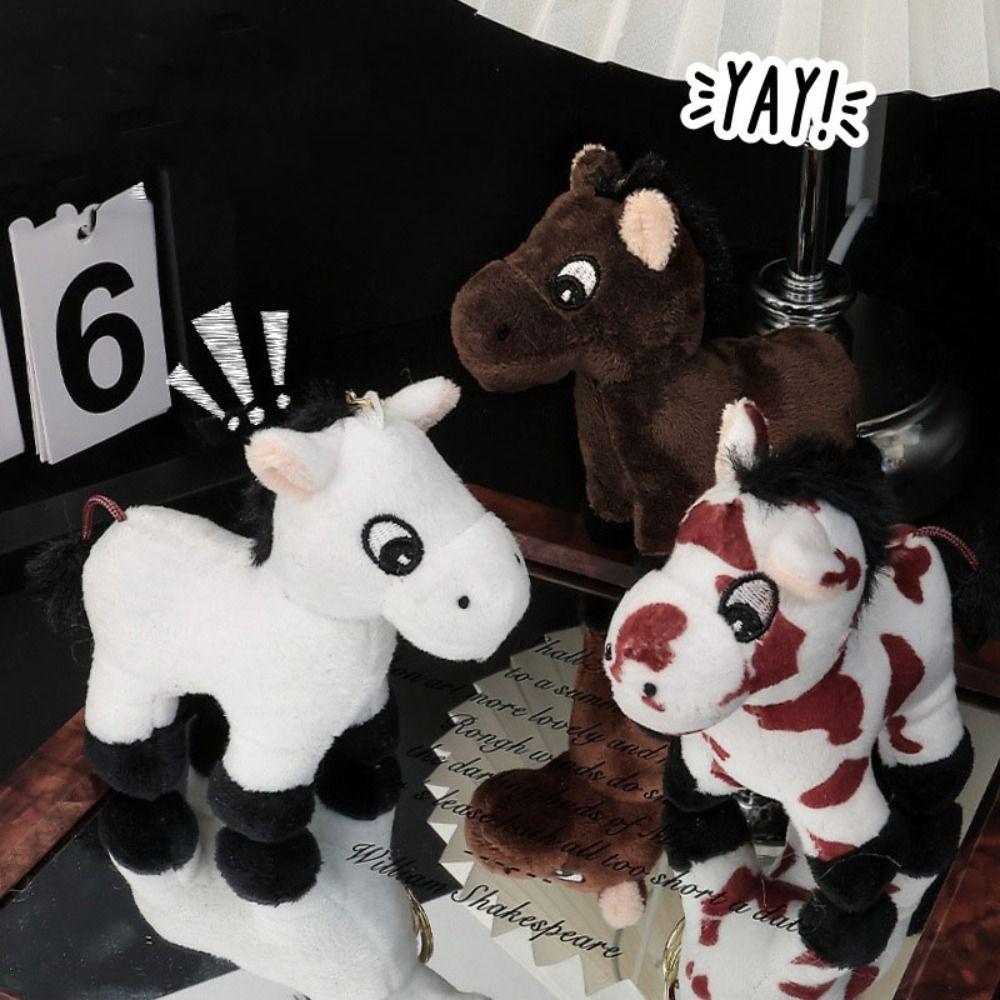 Plüschtier Plüschpferd Puppe Niedlich Cartoon Kleines Pferd Schlüsselanhänger Schmuckzubehör