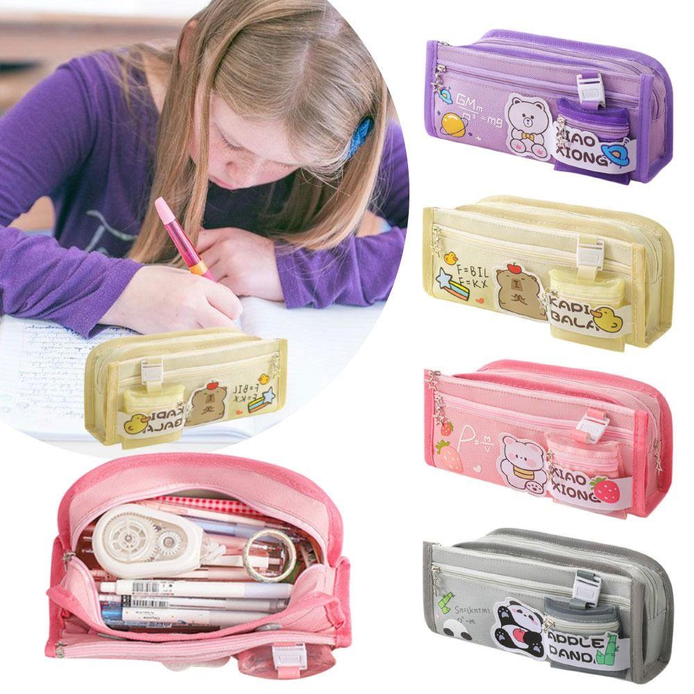 

Cartoon Capybara Pencil Bag Large Capacity Pen Box New Stationery Bag Gift