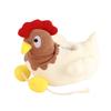 Plush Hen Dog Toy Soft Safe Teeth Cleaning Stay Healthy Bite Resistant Educational Pet Toy for Small Medium Dogs
