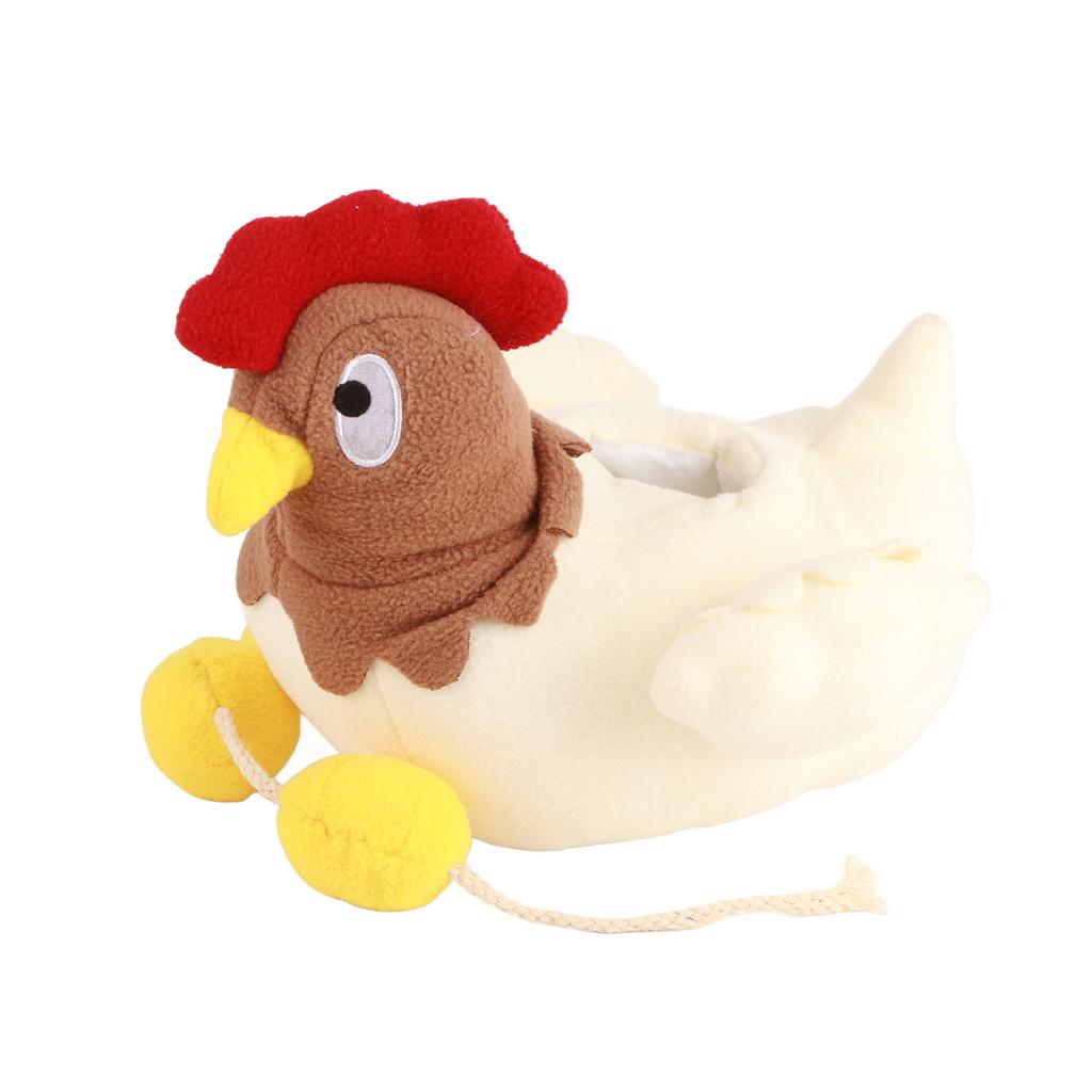Plush Hen Dog Toy Soft Safe Teeth Cleaning Stay Healthy Bite Resistant Educational Pet Toy for Small Medium Dogs