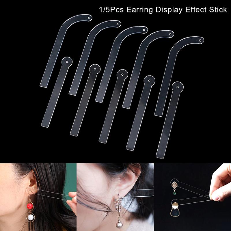 1/5 Stück Klarsicht Acryl Ohrring Display Halter Ständer Ohrring Trageeffekt Stab Ohrstecker Schmuck Anprobierstab