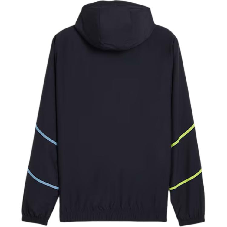 Puma Manchester City SS24 Comfortable Fashion Hooded Jacket Men jackets Navy-Blue 777580-24