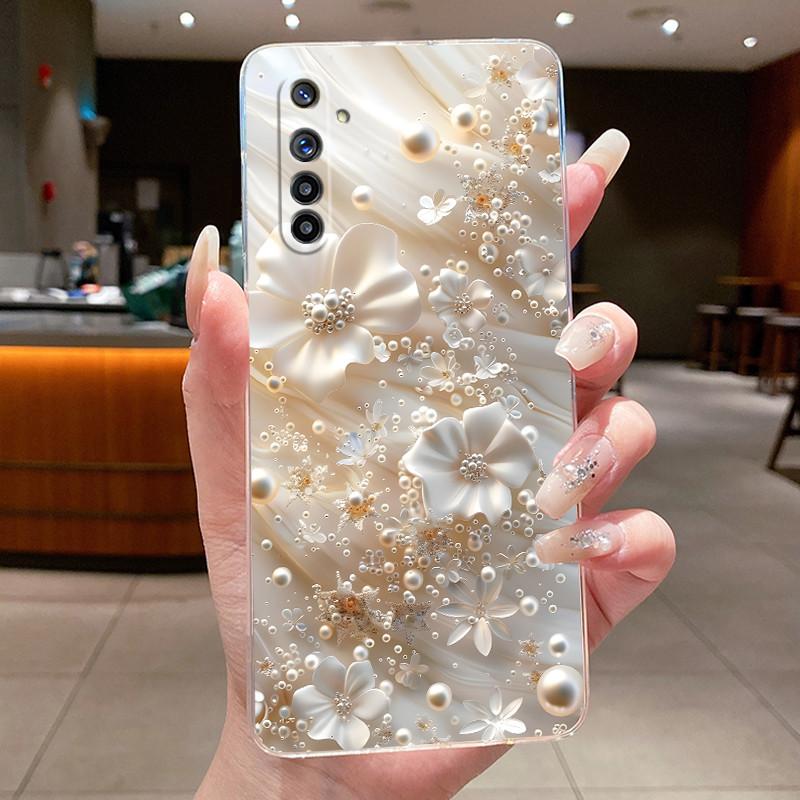 Coque Pour Realme 6 6i 6s 6 Pro Fleur Papillon Nœud Étuis Téléphone Realme6 6Pro 6S 6i Capa Silicone Souple TPU Transparent Gelée Housse