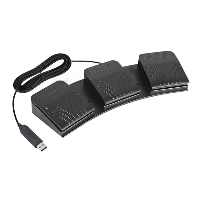 3 Key USB Foot Pedal Programmable Keyboards Action Mouse Commands for Gaming Factory Machine Operation