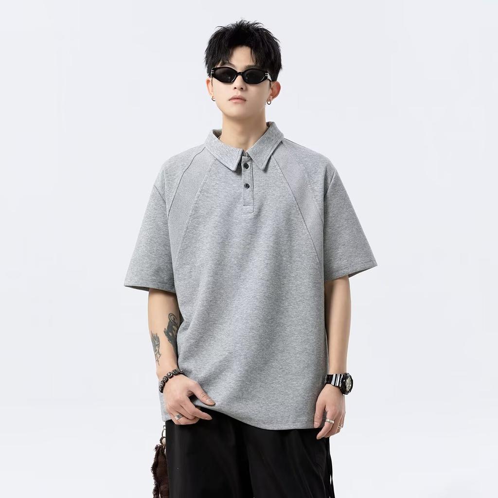Lapel Short Sleeve Polo Shirt Men's Fashion Brand Summer T-shirt Korean Slim Fashion 2025 New All-Matching T-shirt Top
