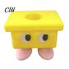 Small Feet Cartoon Stool Ornament 3D Printed Toothbrush Holder, Waterproof Moisture-Proof Cute Stable Non-tip Base Compact Storage Organizer