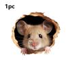 1pc Creative Mouse Hole Wall Sticker, A Cute Mouse Design That Peeks Through A hole, Used for Fun Home Decoration in Living Room