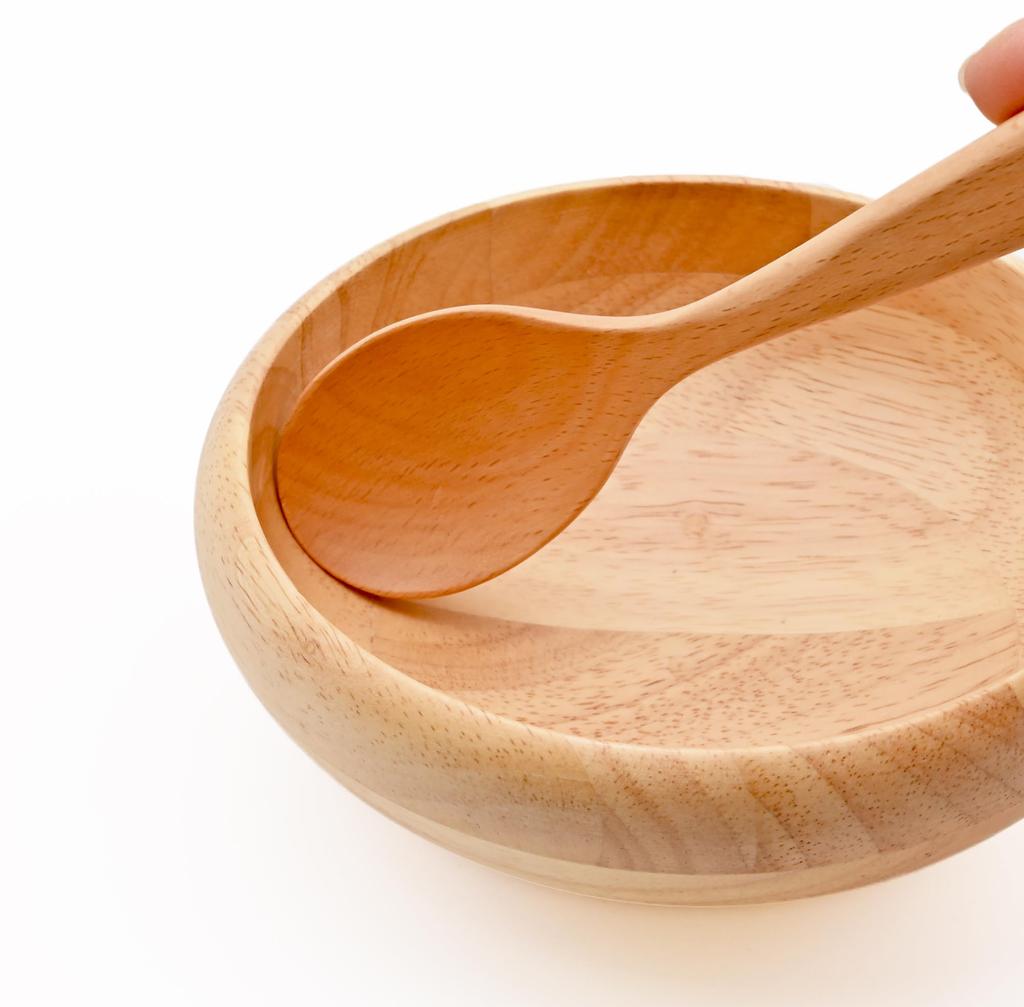 Swanson Trading Universal Diameter 22cm X Height Natural Wood Co. Bowl, Wooden, Rubberwood, L, 5cm, Bowl, NB-105