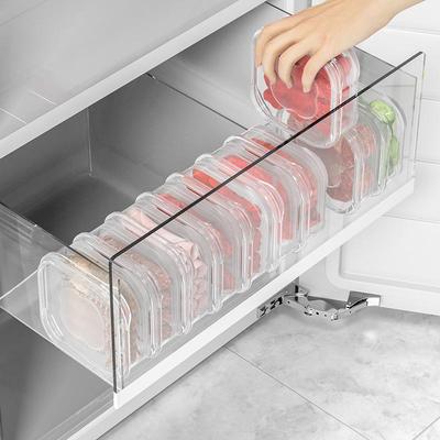 Refrigerator Freezer Storage Box: Food-Grade Fresh-Keeping Compartment for Frozen Meat and Household Items.