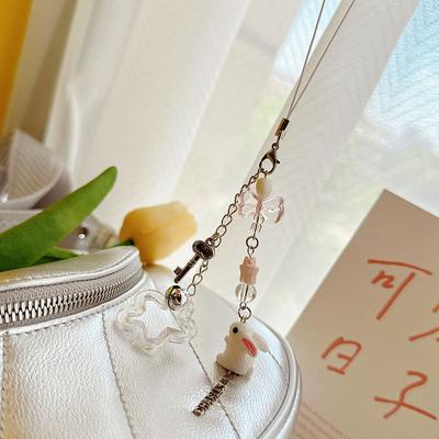 Cute Little Bunny Pendant Keychain Phone Chain Decoration Accessories Gifts Camera Chain Bag Pendant