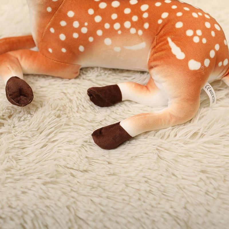Kleines Hirsch-Plüschtier, lebensechtes Sikawild, weiche Puppe, echtes Stofftierspielzeug für Kinder, Heimdekoration