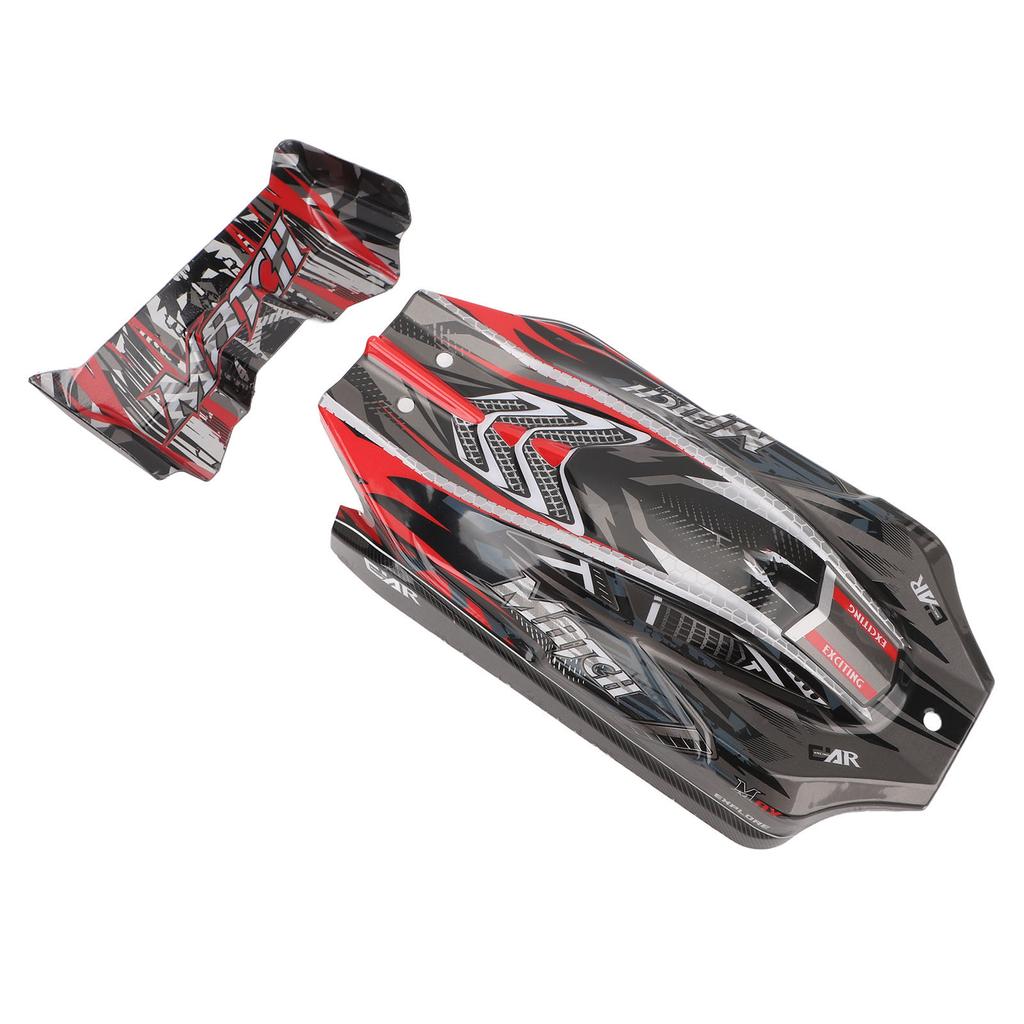 RC Car Shell and Tail Wing Set Remote Control Car Body Shell Replacement for WLTOYS 124010 1/12