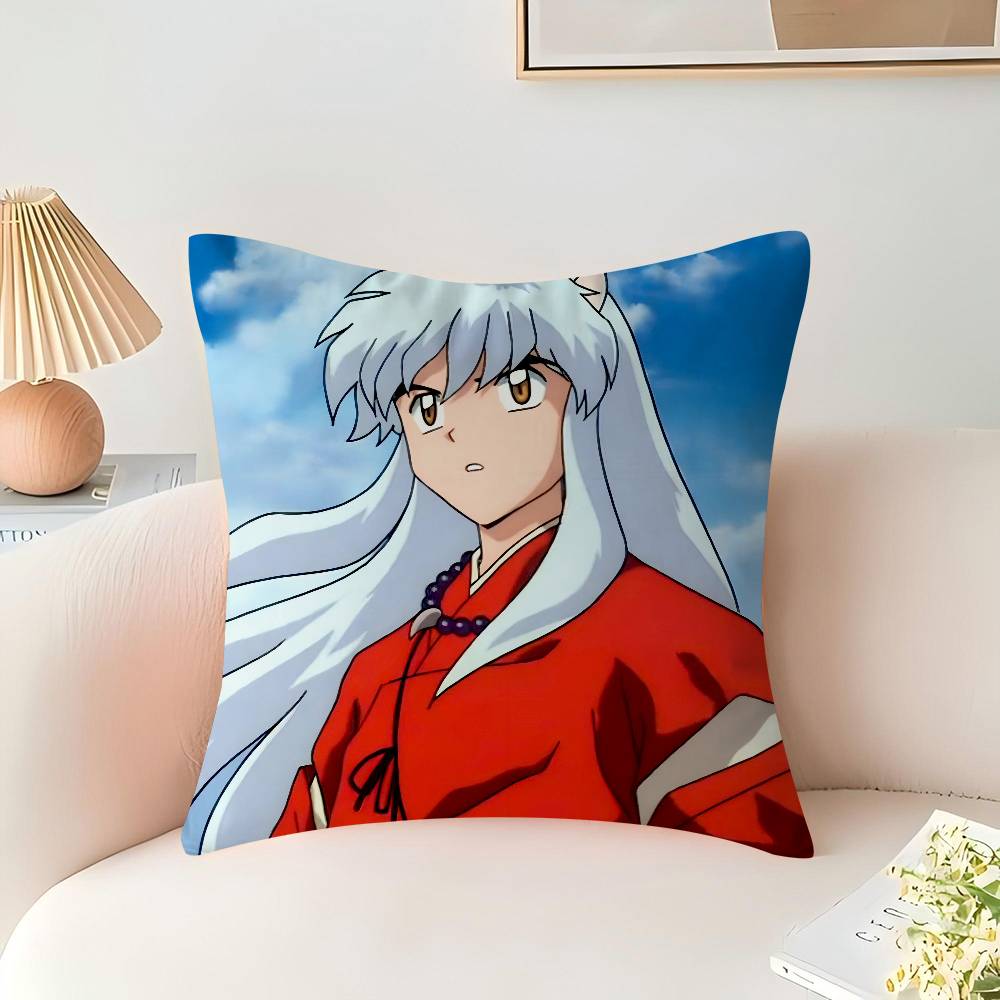 Anime Inuyasha Cushion Cover Car Throw Pillow Case For Sofa Car Christmas Gift 40x40cm 45x45cm
