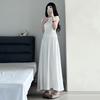 Ice Silk Skirts and Pants Anti Glare Women's Thin Pleated A-line Satin Skirt High Waisted Drape Wide Leg Pants Skirt Summer