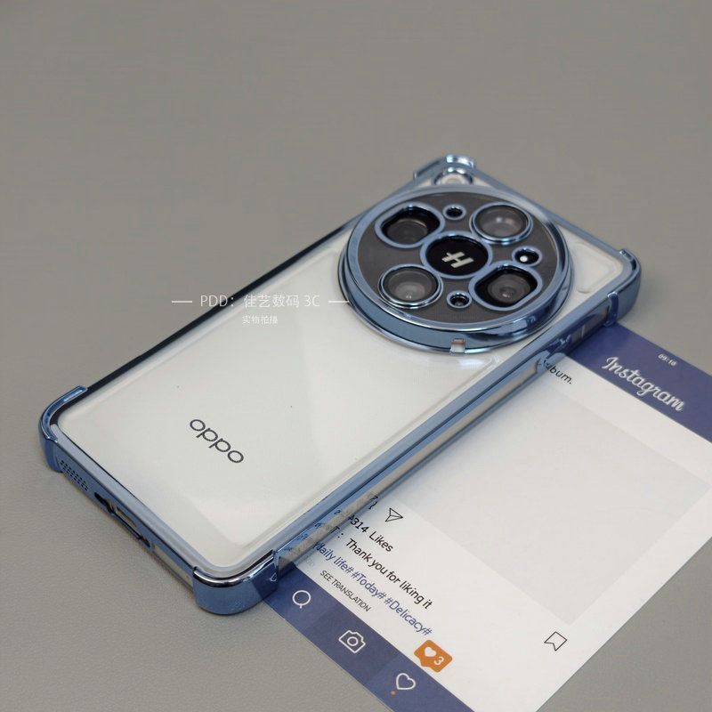 For OPPO Find X9 Ultra Case Luxury Electroplated Transparent Air Bag Silicone TPU Cover For OPPO Find X9Ultra Bumper Funda