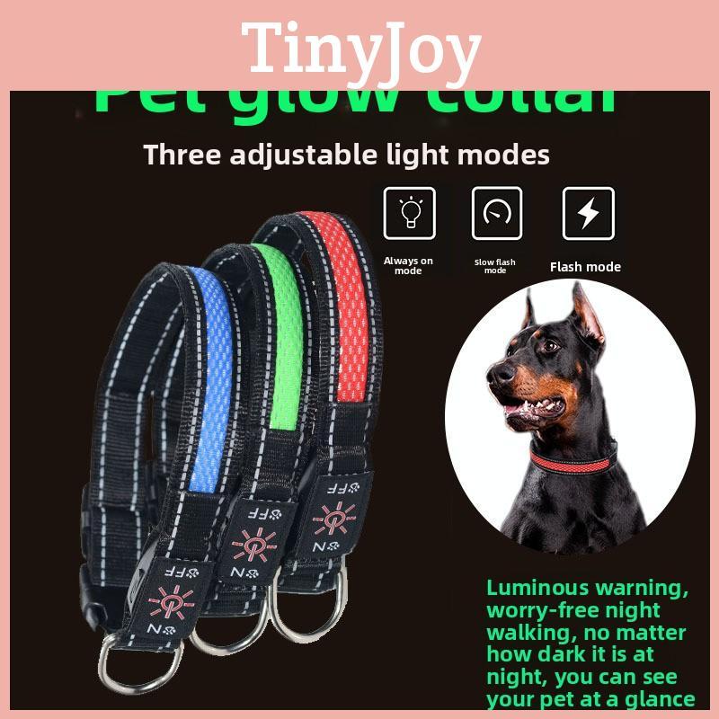 Up Led Light Dog Collar Rechargeable Waterproof Safety Collars Supplies Pet
