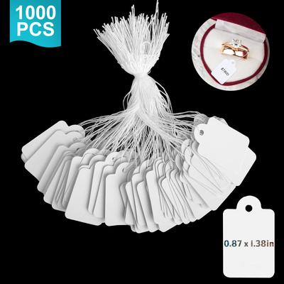1000Pcs Hanging Apparel Sewing Sewing Supplies DIY with Cotton Thread Price Label Garment Tag Hang Tag Price Tag