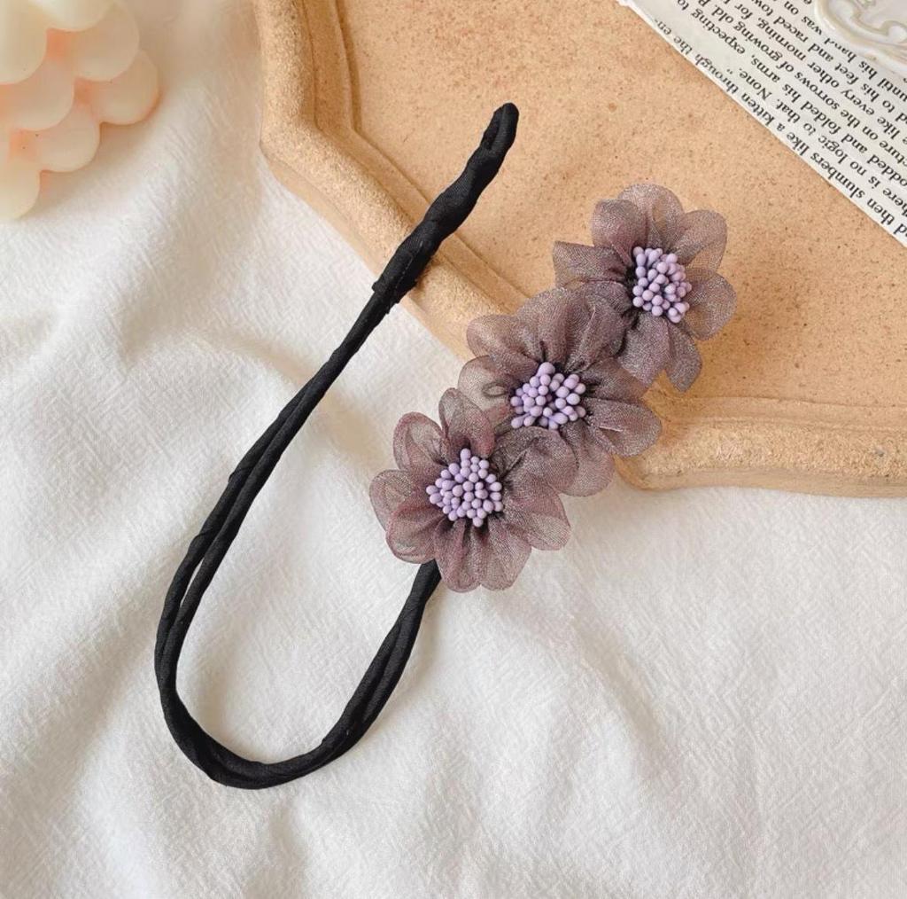 2024 Women's Pearl Flower Bun Twister: Korean Hair Accessory