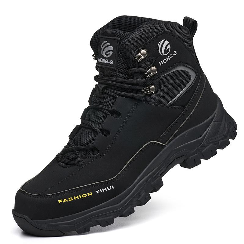 Fashion Safety Shoes Man Waterproof Work Safety Sneakers High Top Boots Anti Puncture Work Shoes Steel Toe Working Shoes with Protection