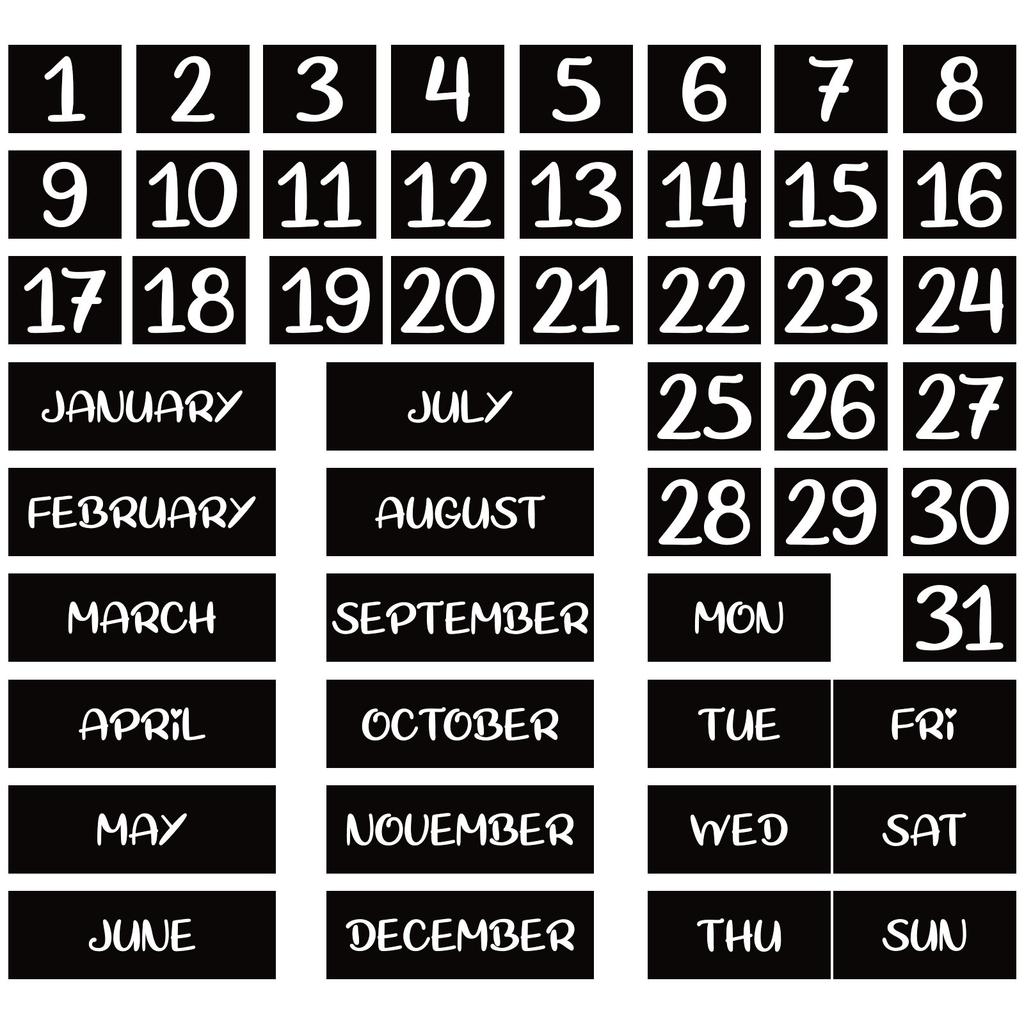 50Pack Magnetic Fridge Calendar Magnetic Days Of The Week And Months Magnetic Calendar Dates Indicators For Office Magnetic Cale
