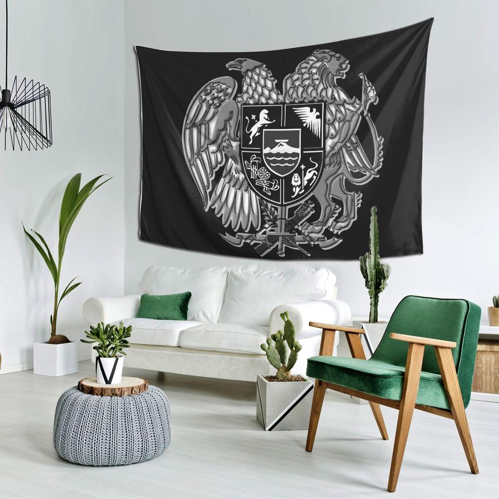 Armenia Coat Of Arms Outfits Tapestry Decoration Art Aesthetic Tapestries for Living Room Bedroom Home Wall Cloth Wall Hanging
