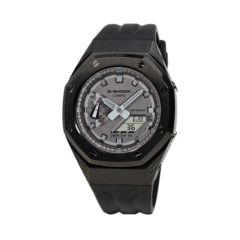 CASIO Custom Collection GM 2100MF 5A Individual Electronic Movement Resin Strap Watch Unisex GM-2100MF-5A(Watch4--) Dark Panther Tape