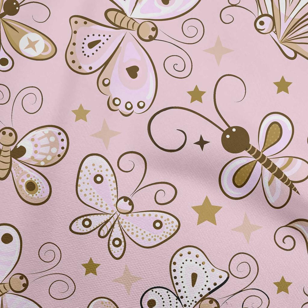 oneOone Cotton Flex Dark Yellow Fabric Butterflies Sewing Fabric By The Yard Printed Diy Clothing Sewing Supplies 40 Inch
