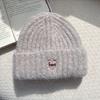 Autumn and winter thickened warm ear protection versatile big head circumference knitted cold hat girl
