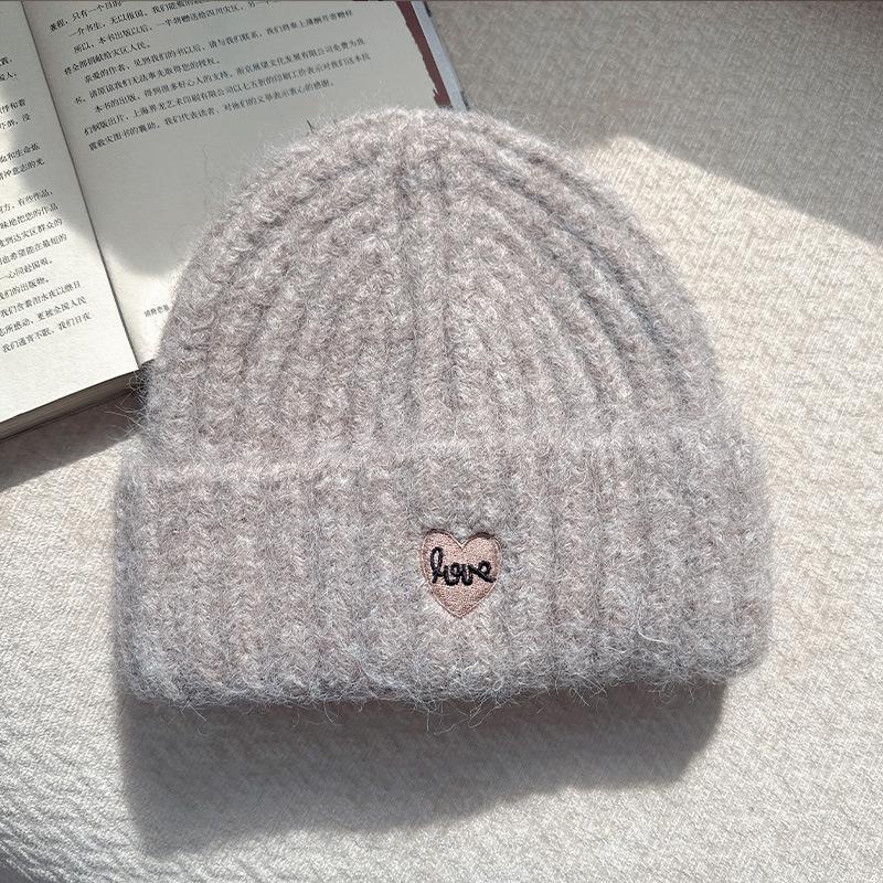 Autumn and winter thickened warm ear protection versatile big head circumference knitted cold hat girl