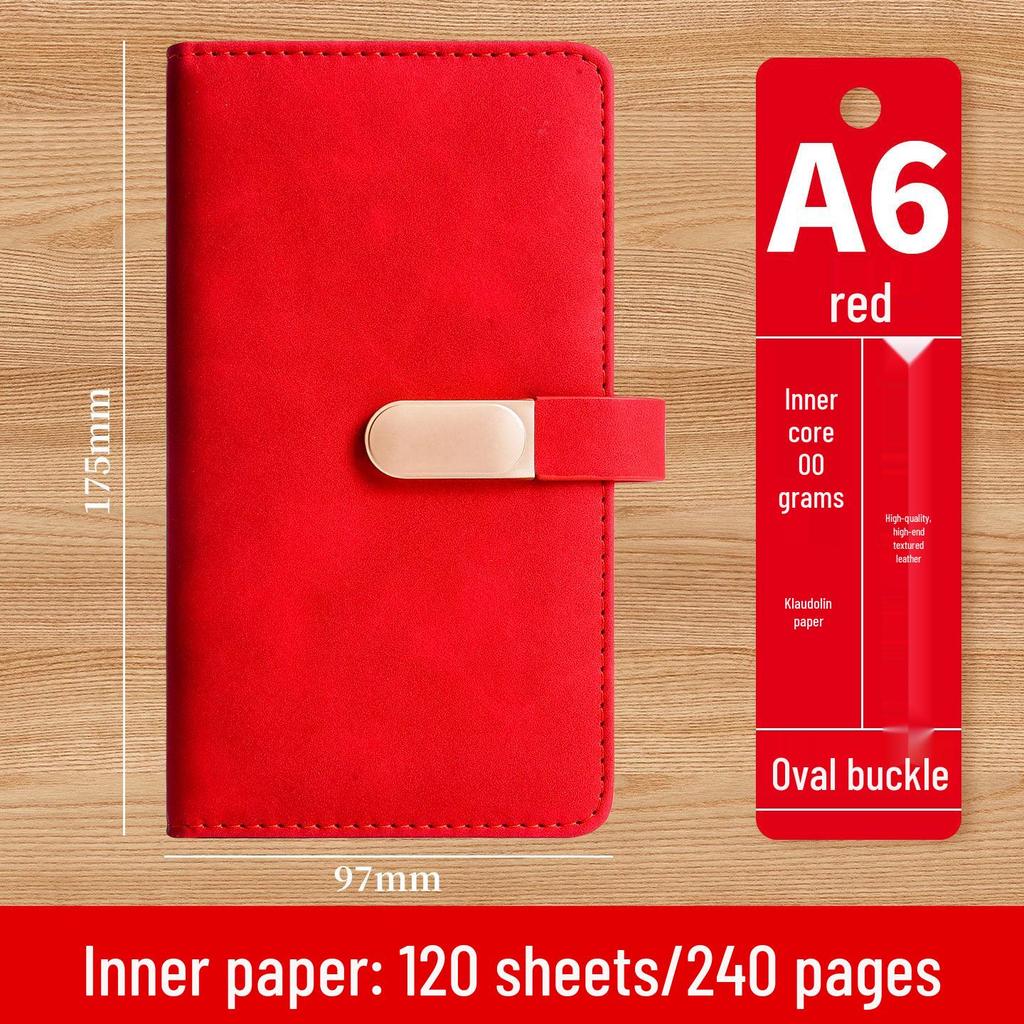 A6 Anpassat Spänne Högvärdig Anteckningsbok: Bärbar fickanteckningsbok för kontor, studier och redovisning