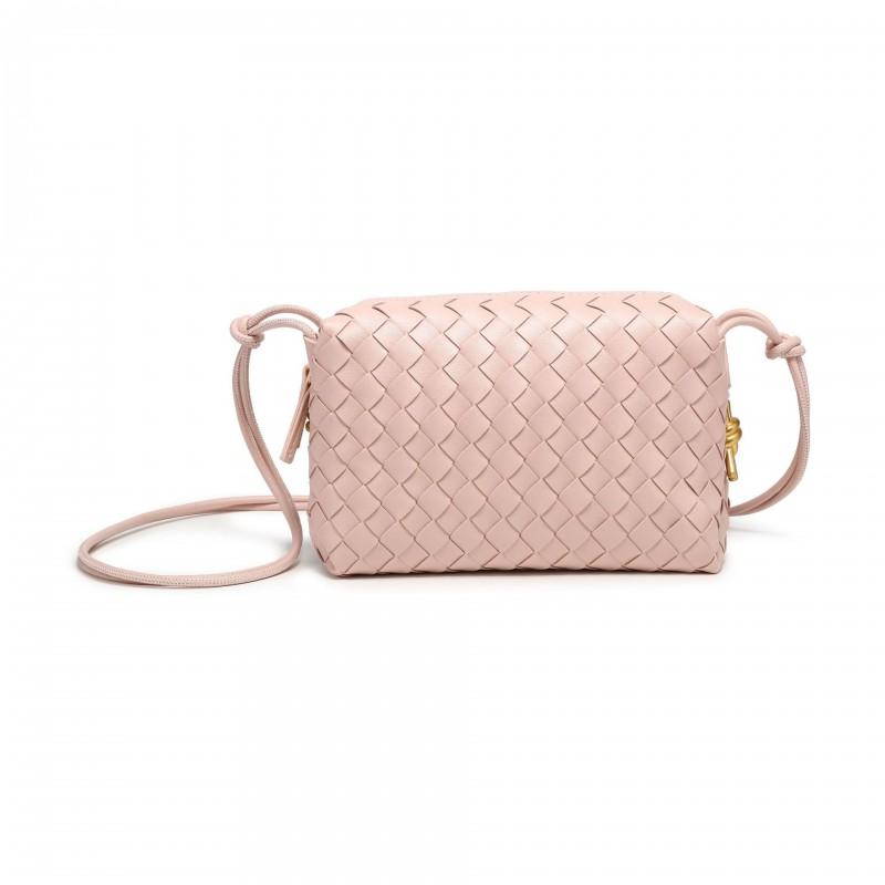 Mini Woven Crossbody Camera Bag Women Soft PU Leather Large Capacity Urban Chic Shoulder With Zip