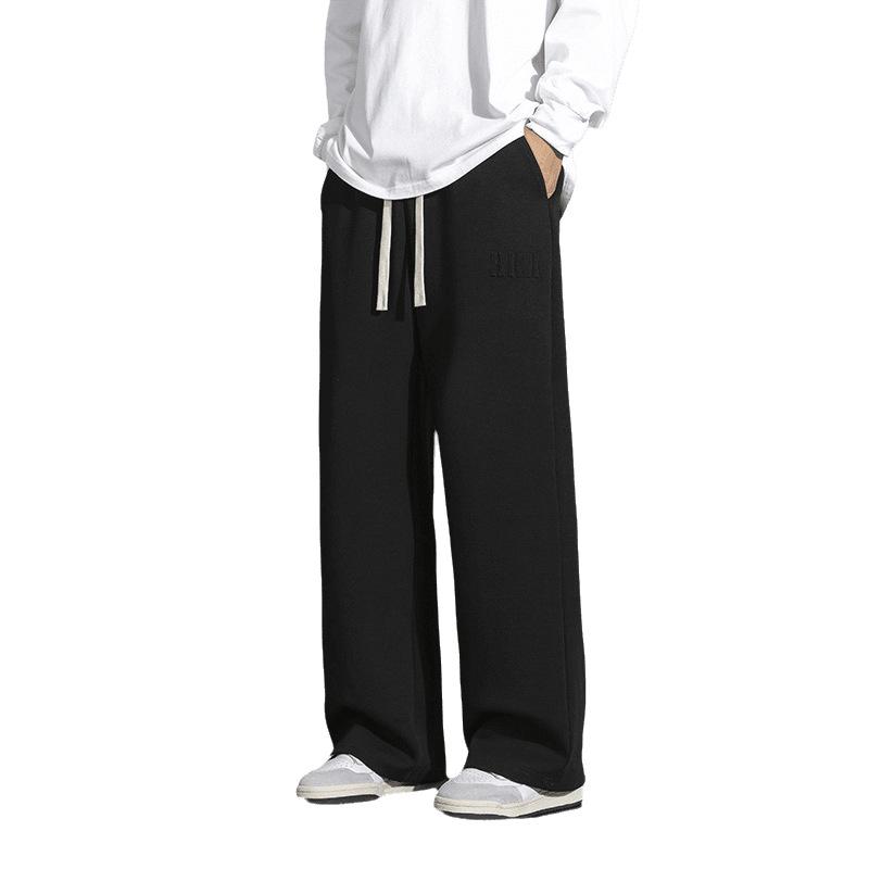 Ice Silk Men's Sports Pants 2024 - Summer Loose, Thin, Casual, Quick-Drying, Wide-Leg Straight Pants for Boys