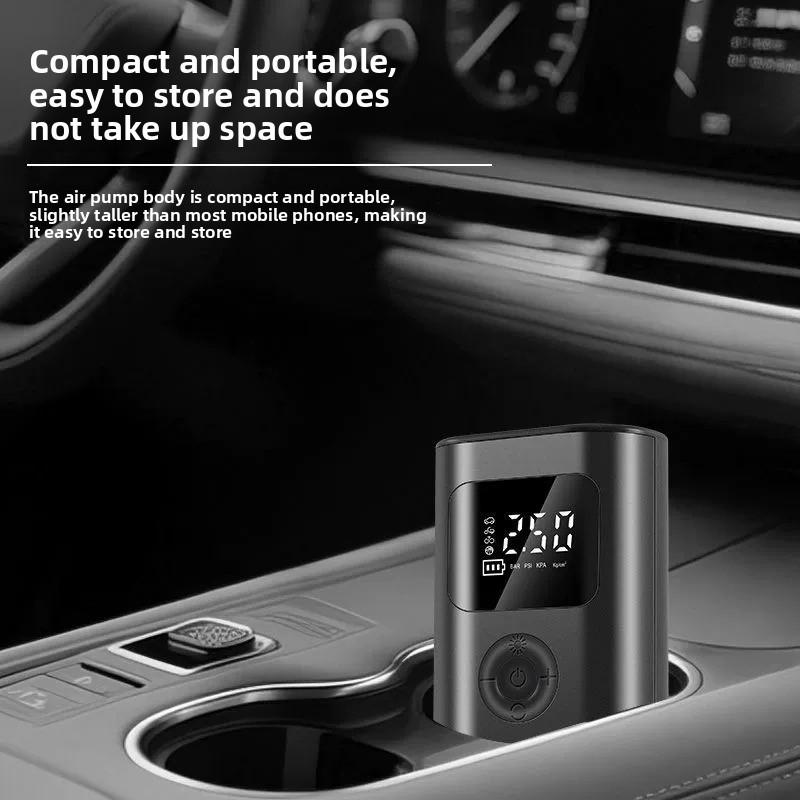 Compresor de aire portátil para coche bomba infladora eléctrica inalámbrica con pantalla digital