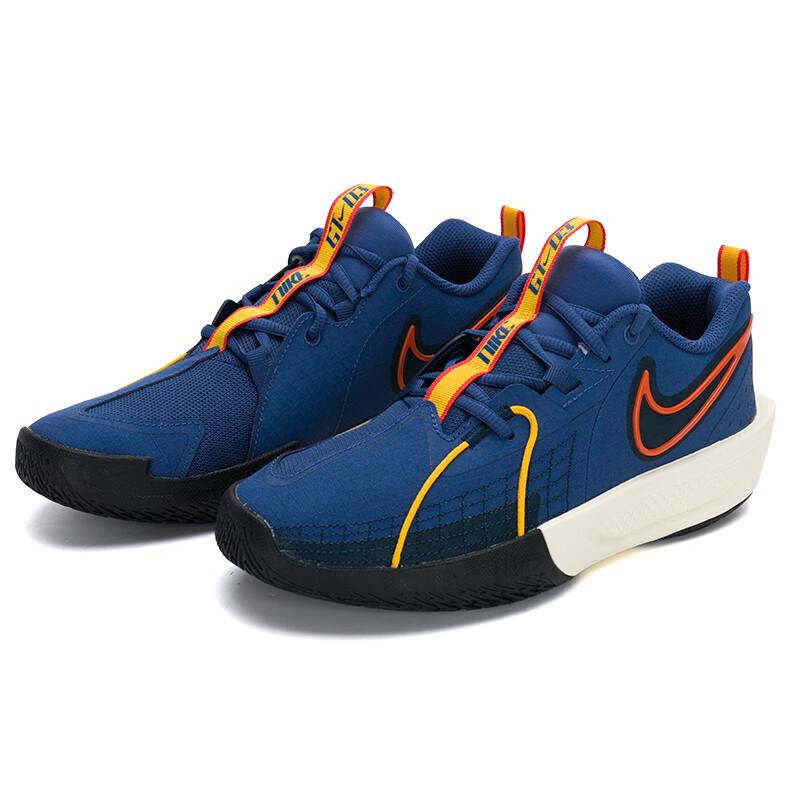 New Nike Air Zoom G.T. Cut 3 Cushioning, Wear Resistant Low Top Children's Basketball Shoes Blue Orange Grade School FV5627-400