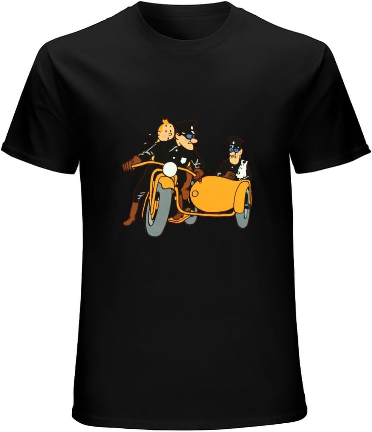 Men s Tin Tin and Transportation T Shirt XS чёрный