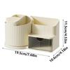 360 Rotating Pen Holder Organizer Desk Storage Box with Drawer Large Capacity for Office Home Student Study Table Top Accessory