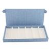 Linen 6 Slots Eyeglasses Case Fashionable Eyewear Display Case Multiple Glasses Case Box for Home Store