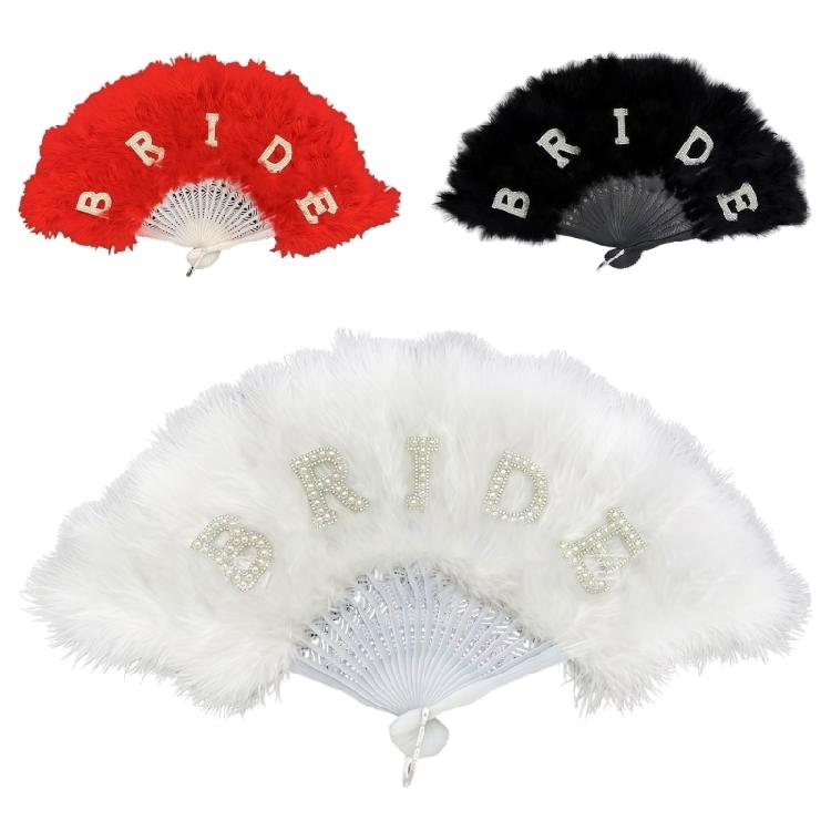 Wedding Essential 21 Feather Foldable Accessory Bridal Feather Fan Perfect For Photography And Guest Comfort