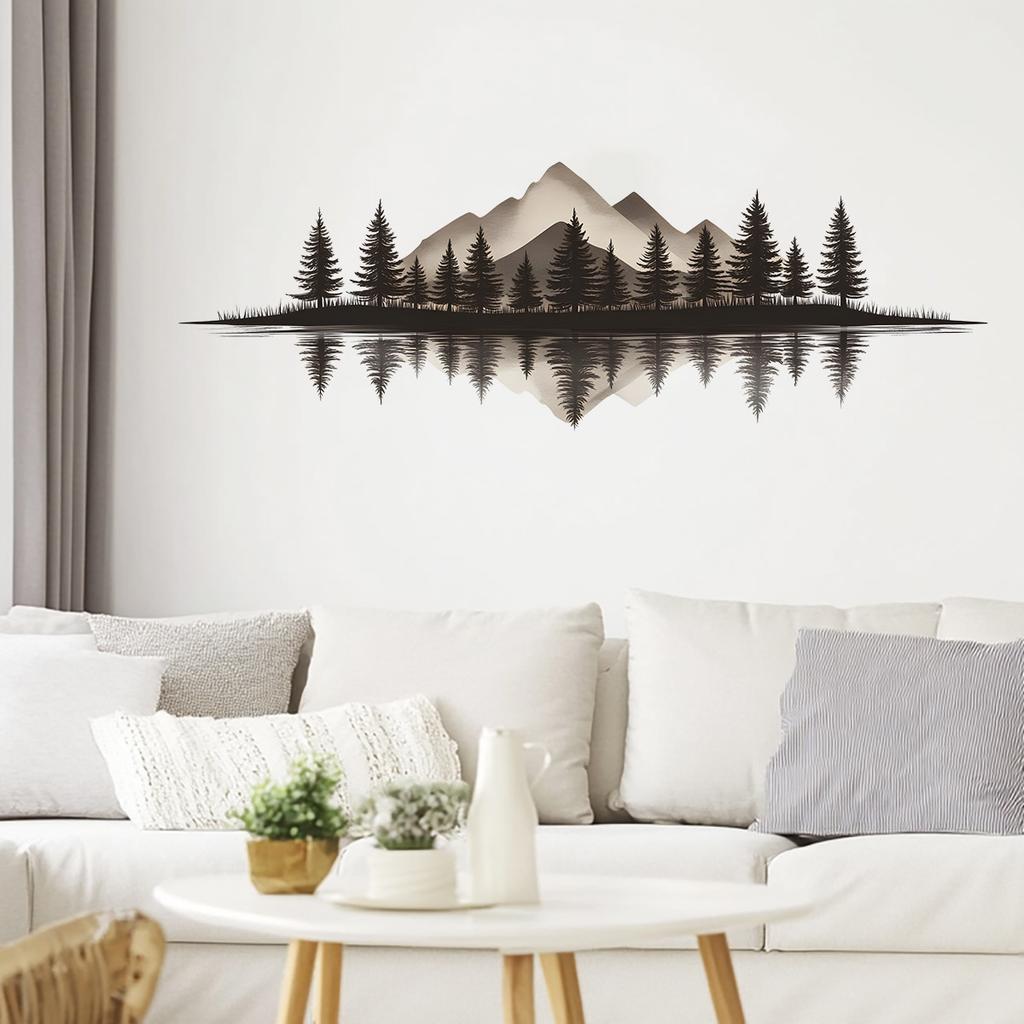 Kreativer See-Landschaft Wandaufkleber Kinderzimmer Wohnzimmer Wanddekoration Selbstklebend Heimdekoration