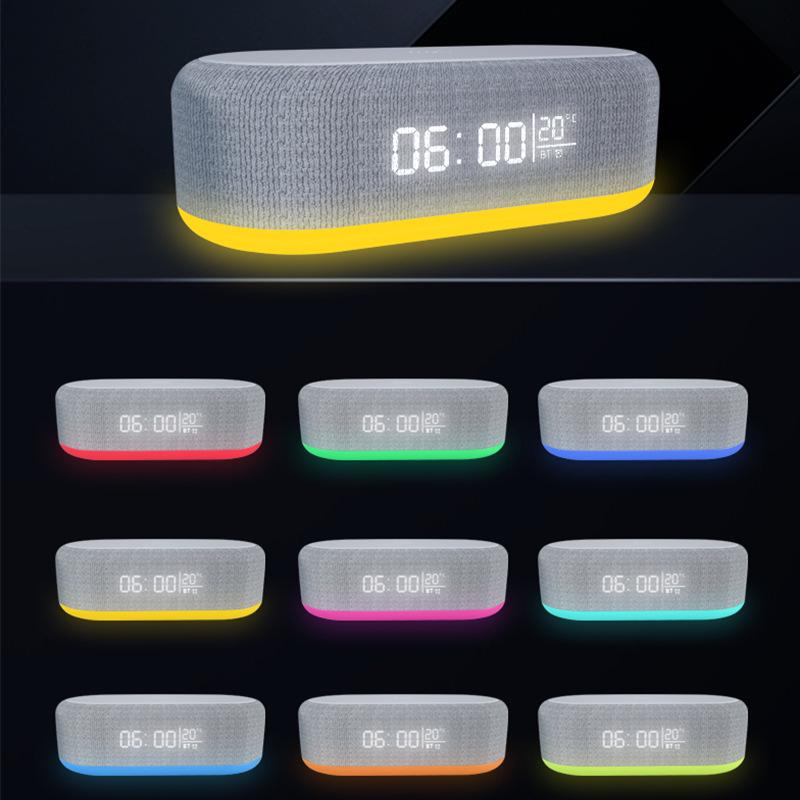 Colorful Light Bluetooth Wireless Charger with Alarm Clock