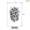 Fresh Style Waterproof Flower & Cartoon Tattoo Stickers for Arm