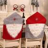 Christmas Chair Covers Santa Claus Red Hat for Xmas Party Dinner Decor Home Kitchen Decoration Ornaments Supplies