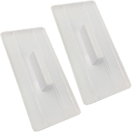 2 Pieces Plastic Cake Smoother Tool Scraper with Handle Cake Icing Trowel Fondant Icing Smoother Polisher Cake Icing Smoother Cake Surface Smoother