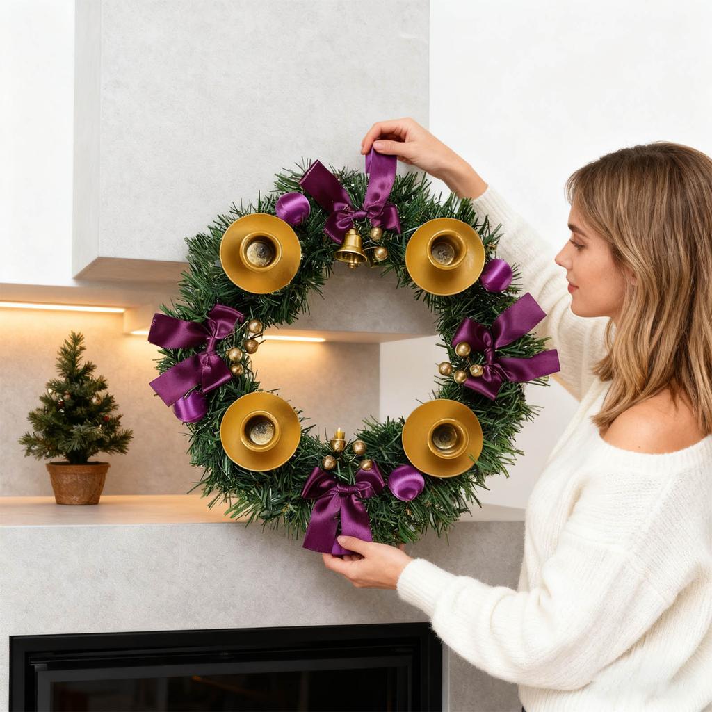 Weihnachts-Norfolk-Kranz PE Weiche Gummi-Textur Nadeln und Kiefernzweige Weihnachtsdekoration